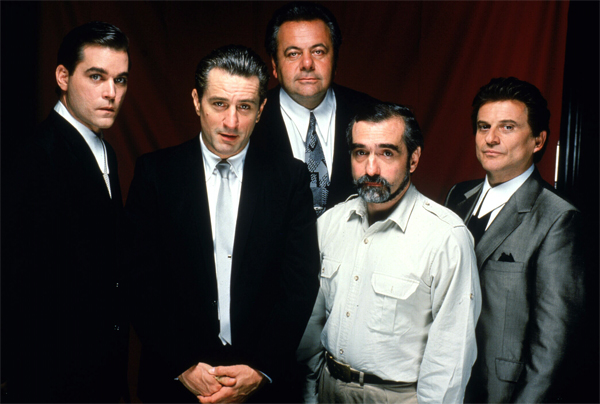 Đạo diễn Martin Scorsese cùng dàn diễn viên chính của Goodfellas.