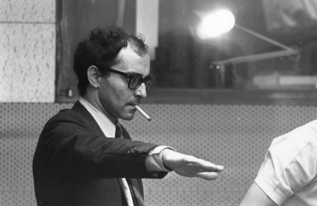 French film director Jean-Luc Godard during the filming of 'Sympathy For the Devil' (aka 'One Plus One'), featuring the Rolling Stones.  Original Publication: People Disc - HF0546   (Photo by Larry Ellis/Getty Images)